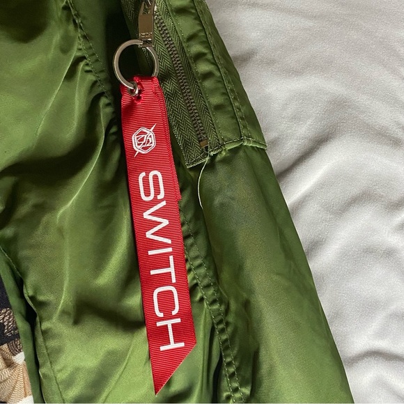 Vintage SWITCH REMARKABLE ZIP UP BOMBER JACKET MONEY DESIGN Unisex M - Picture 4 of 9